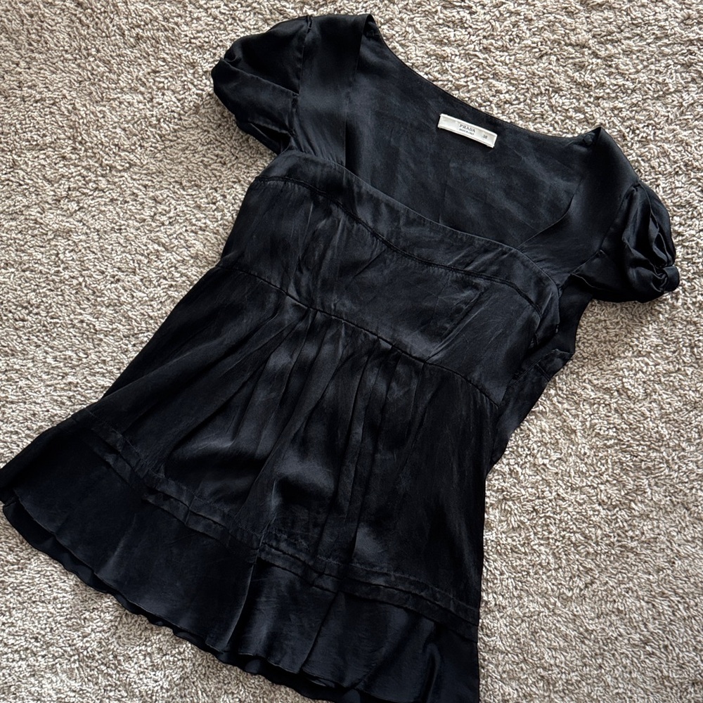 PRADA Vintage black babydoll top